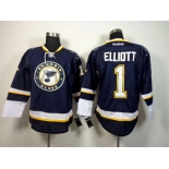 nhl jerseys st. louis blues #1 elliott dk.blue[elliott]