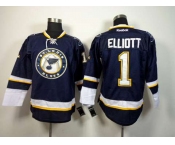 nhl jerseys st. louis blues #1 elliott dk.blue[elliott]