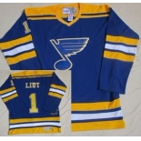 nhl jerseys st. louis blues #1 mike liut blue(ccm throwback)