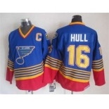 nhl jerseys st. louis blues #16 hull blue[patch C][2015 new]