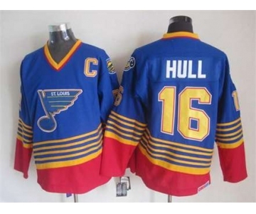 nhl jerseys st. louis blues #16 hull blue[patch C][2015 new]