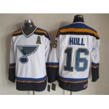 nhl jerseys st. louis blues #16 hull white[A patch]