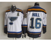 nhl jerseys st. louis blues #16 hull white[A patch]