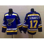 nhl jerseys st. louis blues #17 schwartz blue