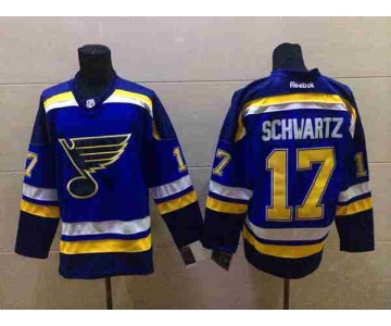 nhl jerseys st. louis blues #17 schwartz blue