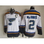 nhl jerseys st. louis blues #2 MacINNIS white[c patch ]