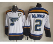 nhl jerseys st. louis blues #2 MacINNIS white[c patch ]