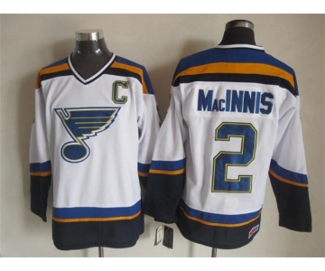 nhl jerseys st. louis blues #2 MacINNIS white[c patch ]