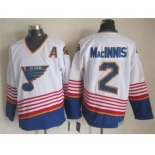 nhl jerseys st. louis blues #2 macinnis white[patch A][2015 new]