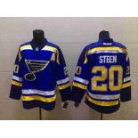 nhl jerseys st. louis blues #20 steen blue[patch A]