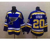 nhl jerseys st. louis blues #20 steen blue[patch A]