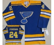 nhl jerseys st. louis blues #24 federko blue(ccm throwback)