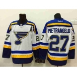 nhl jerseys st. louis blues #27 pietrangelo white[patch A]