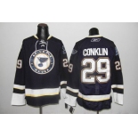 nhl jerseys st. louis blues #29 conklin dk.blue