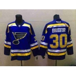 nhl jerseys st. louis blues #30 brodeur blue