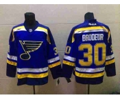 nhl jerseys st. louis blues #30 brodeur blue