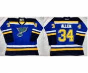 nhl jerseys st. louis blues #34 jake allen blue