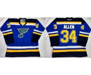 nhl jerseys st. louis blues #34 jake allen blue