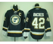 nhl jerseys st. louis blues #42 backes dk.blue(C)