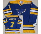 nhl jerseys st. louis blues #7 mullen blue(ccm throwback)