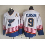 nhl jerseys st. louis blues #9 corson white[patch A][2015 new][corson]