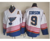 nhl jerseys st. louis blues #9 corson white[patch A][2015 new][corson]