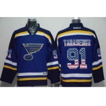 nhl jerseys st. louis blues #91 tarasenko blue[national flag version