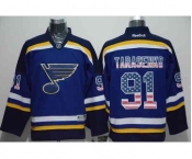 nhl jerseys st. louis blues #91 tarasenko blue[national flag version