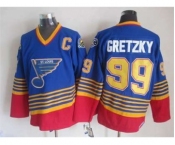 nhl jerseys st. louis blues #99 gretzky blue[patch C][2015 new]