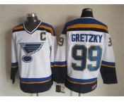 nhl jerseys st. louis blues #99 gretzky white[C patch]