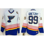 nhl jerseys st. louis blues #99 gretzky white[patch C]