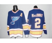 nhl st. louis blues #2 macinnis blue