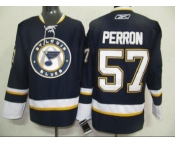 nhl st. louis blues #57 perron blue third jersey