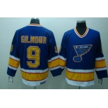 nhl st. louis blues #9 gilmour blue