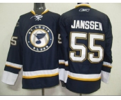 nhl st.louis blues #55 janssen blue third jersey