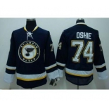 nhl st.louis blues #74 oshie dark blue third jersey