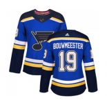 Women Adidas St. Louis Blues #19 Jay Bouwmeester Premier Royal Blue Home NHL Jersey