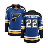 Women St. Louis Blues #22 Chris Thorburn Fanatics Branded Royal Blue Home Breakaway NHL Jersey