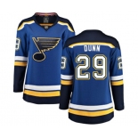 Women St. Louis Blues #29 Vince Dunn Fanatics Branded Royal Blue Home Breakaway NHL Jersey