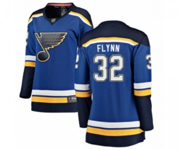 Women St. Louis Blues #32 Brian Flynn Fanatics Branded Royal Blue Home Breakaway NHL Jersey