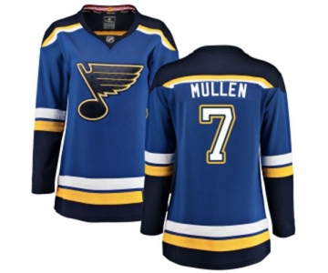 Women St. Louis Blues #7 Joe Mullen Fanatics Branded Royal Blue Home Breakaway NHL Jersey