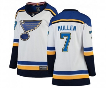 Women St. Louis Blues #7 Joe Mullen Fanatics Branded White Away Breakaway NHL Jersey