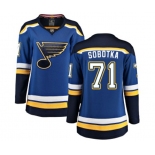 Women St. Louis Blues #71 Vladimir Sobotka Fanatics Branded Royal Blue Home Breakaway NHL Jersey