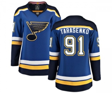 Women St. Louis Blues #91 Vladimir Tarasenko Fanatics Branded Royal Blue Home Breakaway NHL Jersey