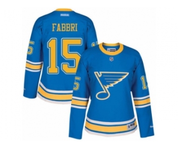 Women's Reebok St. Louis Blues #15 Robby Fabbri Authentic Blue 2017 Winter Classic NHL Jersey