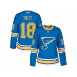 Women's Reebok St. Louis Blues #18 Tony Twist Authentic Blue 2017 Winter Classic NHL Jersey