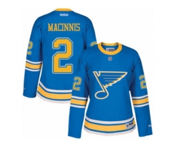 Women's Reebok St. Louis Blues #2 Al Macinnis Authentic Blue 2017 Winter Classic NHL Jersey