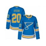 Women's Reebok St. Louis Blues #20 Alexander Steen Authentic Blue 2017 Winter Classic NHL Jersey