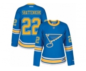 Women's Reebok St. Louis Blues #22 Kevin Shattenkirk Authentic Blue 2017 Winter Classic NHL Jersey