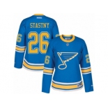 Women's Reebok St. Louis Blues #26 Paul Stastny Authentic Blue 2017 Winter Classic NHL Jersey